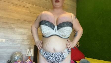 Roxanne Miller - Jumping and clapping out of small bras