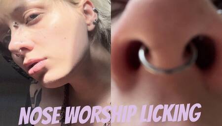 No makeup goth girl makes you worship her NOSE in the sun