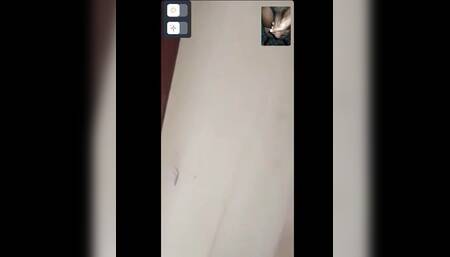 African Long Distance Couple Masturbating Together to Cum