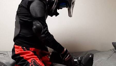 Fucking Fleshlight in MX Gear