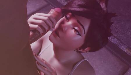 Overwatch Young Beauty Tracer Loves to Suck Cocks
