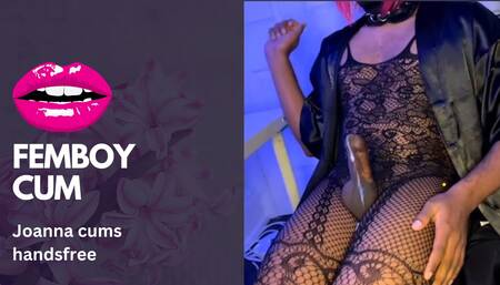 Joanna Sissygasm during a live stream - Sissy Slut Crossdresser Femboy Hands free cum Ruined orgasm cumshot
