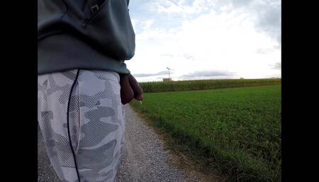 caught pissing in public and jerked off
