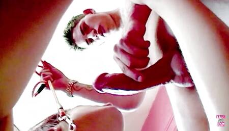 Beautiful Redhead with Big Tits Receives a Big Cock in Doggy Style Position