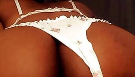 Young Girl rides dildo from behind