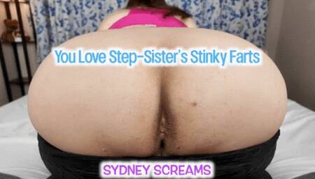 You Love Step-Sister's Stinky Farts - Step-Sister BBW Sydney Screams Farts in Yoga Pants and Bare Ass - 1080 MP4