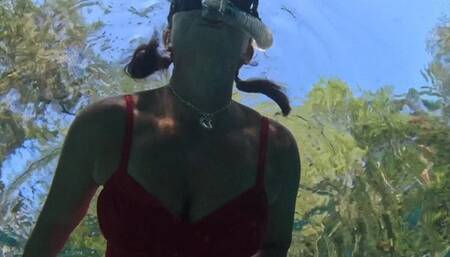 Carissa in the Vintage one piece in the springs part one