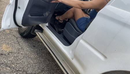 Stephanie walking on extreme 8 inch High Heels