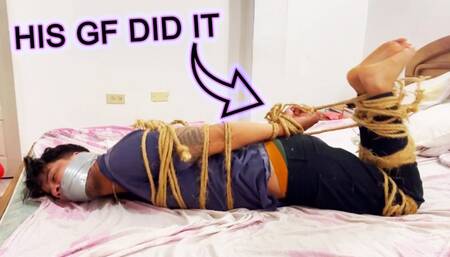 Dominant Girlfriend Practices Her Rope Rigging Skills in Intense Bondage (low res mp4)