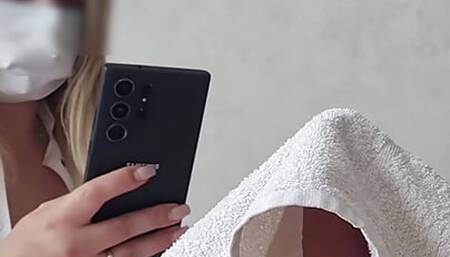 The masseuse is SHOCKED!!! the client's dick has grown
