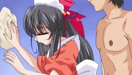 Horny busty anime teen gets her tight pussy fucked