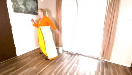 Striptease: Good Morning with Alice Stripping Naked and Jiggling Her Fat Dirty Talk Cum Countdown V336