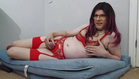 Sexy red lingerie!