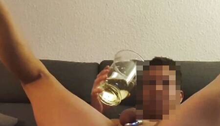 Drinking Piss on Webcam