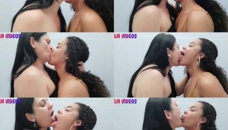 HOT KISSES ON THE BRUNETTE - MILF LETICIA MILLER & LAVINY BRUNETTE GIRL - EXCLUSIVE LM VIDEOS AUGUST 2024 - CLIP 3