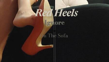 Silent Seduction: Red Heels Tease and Temptation