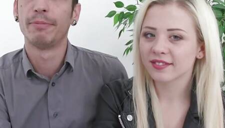Hot Petite Wife Anna Rey Swallows in Front of Her Hopeless Cuckold