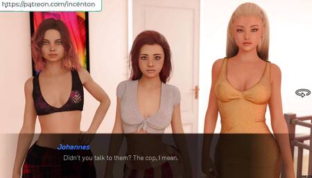 Echoes of Lust - girls having a 3sum double ended dildo