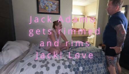 John Adamo gets massaged and rimmmed, by Jacki then creampies her