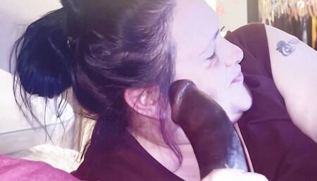 Hot Thick Midget Suck and Slurping on a BBC