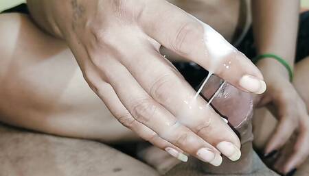 step sister Giving Handjob to step brother