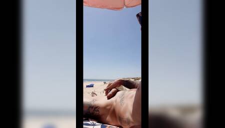 Beach masturbation