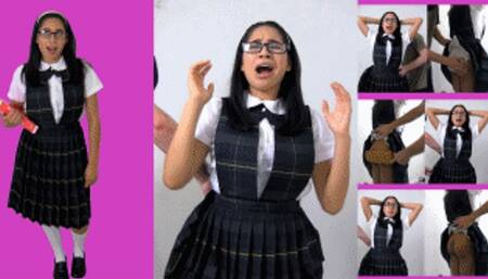 School Girl eRica gets spanked & paddled for trying to change her grade!