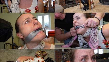 Bad timing for real estate agent keira - scarf bound and gagged (mp4)