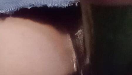 Close-up cucumber insertion