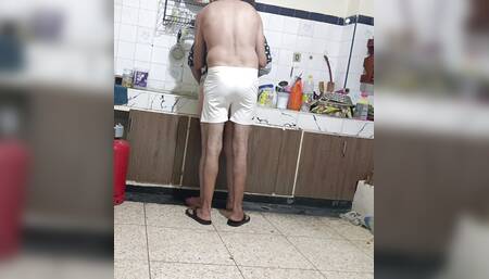 My stepnephew fucked me while I was cooking