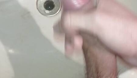 Man With Big Cock Masturbating Until He Gets Full Of Cum