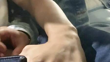 Flash dick on the bus and a woman touches my cock