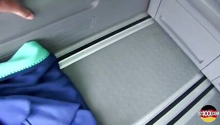 Master Cyclist Riding and Pleasuring a Horny Blonde in the Car
