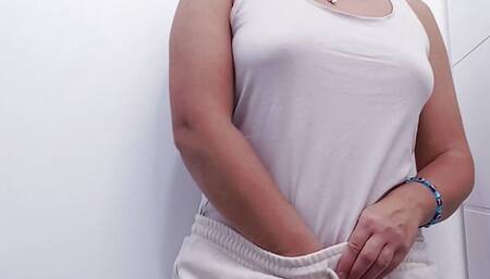 I'm so horny that I masturbate in the university bathroom OH YES!