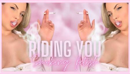 Riding You (Smoking Fetish) 720MP4 - Hot blonde girl rides your cock topless while smoking a cigarette