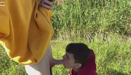 Teen Gays Matty and Aiden have fun outdoors