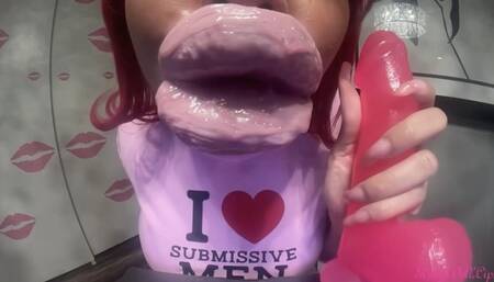 RubyDollLipz's XXXL Lips+Dark Pink Jelly Dildo
