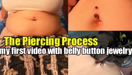 How I did a navel piercing! And also my first belly masturbation after that! (4K)