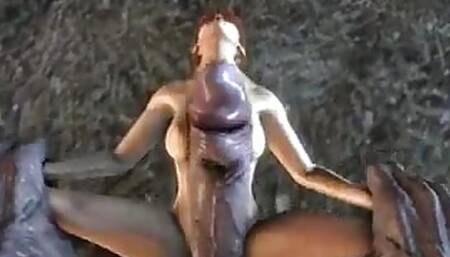 Kasumi ki vishal saiklop rakshsi poorn 3D enimeshan dvara sabhi tarah se chudaee