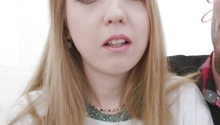 Little Cumslut Anya Akulova Sucks and Fucks as Her Cuck Husband Watches