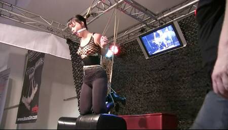 Yvette Costeau - Predicament Bondage Challenge live in Public in Vienna - Part 2 mp4 SD