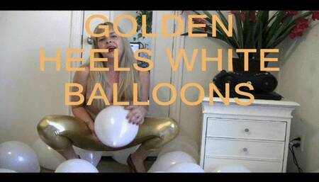 GOLD HEEL AND WHITE BALLOONS mp4