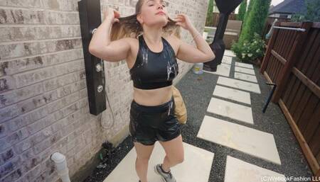 Summer Goes for a Swim in a Sporty Skirt Outfit