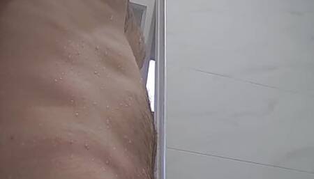 Thick cock cumming in shower