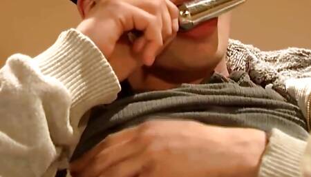 Latvian New Cumer with Self Dildo Play