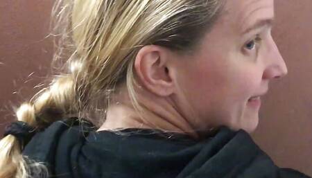 She Sucks My Cock in a Reststop Restroom
