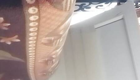 My tits stick out of my blue t-shirt