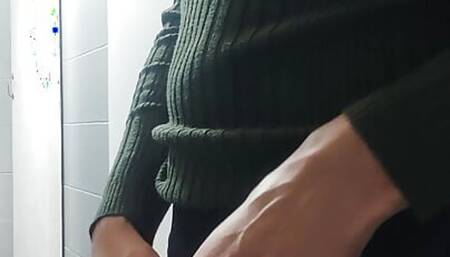 Kinky undress and play before bed