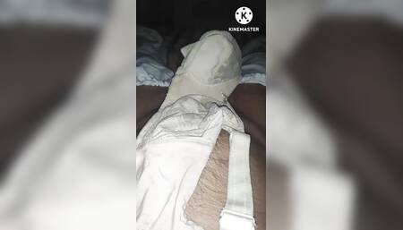 My multiple cumshots on stepsister panty