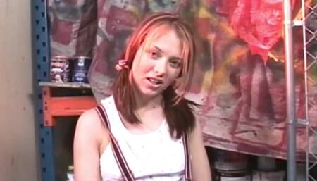 Cute Teen Jeanie Gets Caught Spray Painting Graffiti and Clearly Deserves Some Kind of Punishment